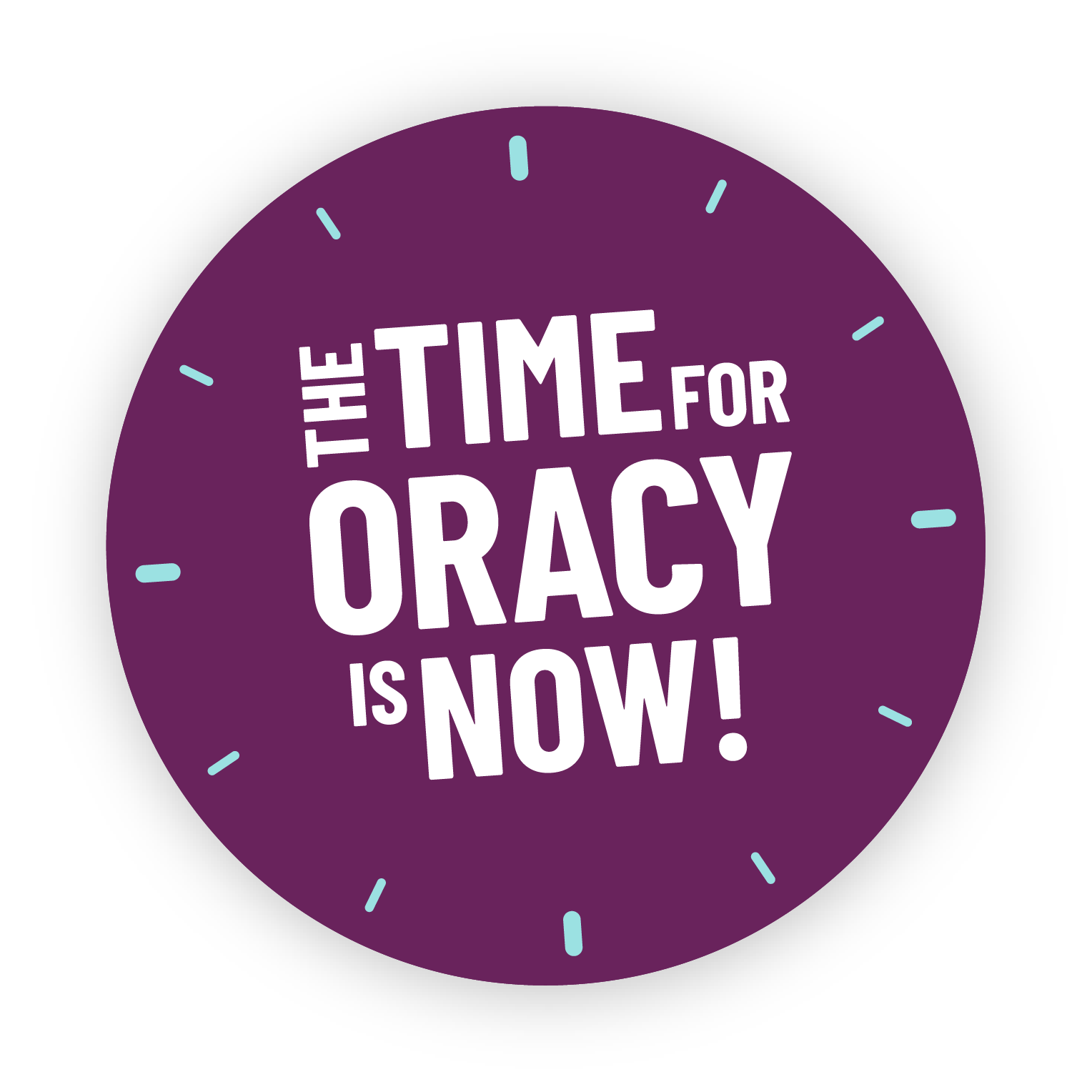 Time for Oracy logo blue lines - shadow